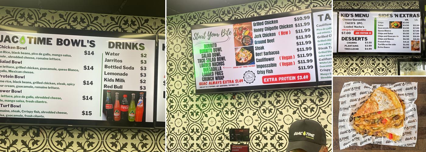 Guac Time Mexican Grill Menu
