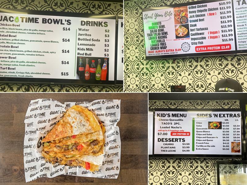 Guac Time Mexican Grill Menu