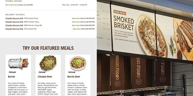 Chipotle Mexican Grill Menu