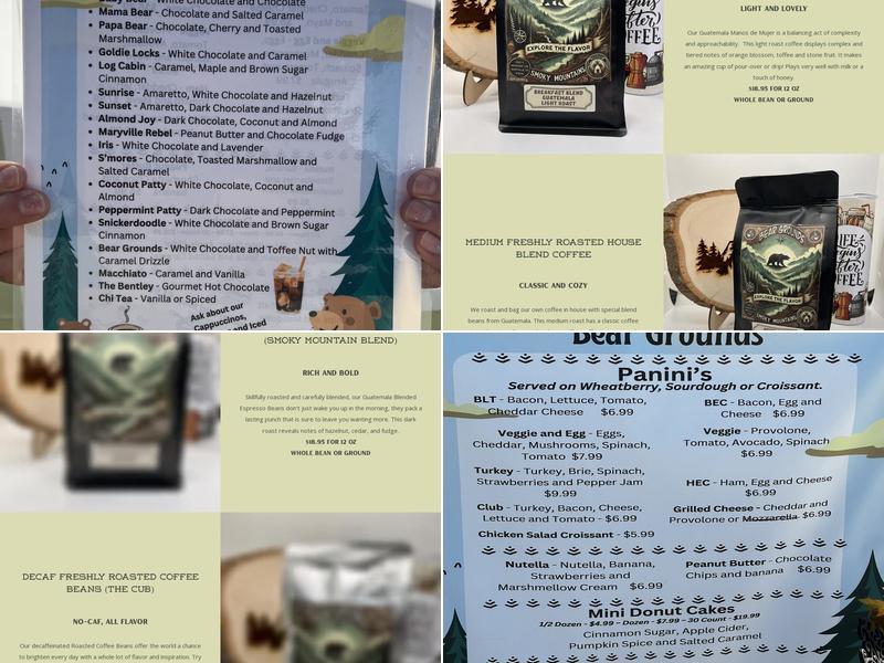 Bear Grounds Coffee Menu