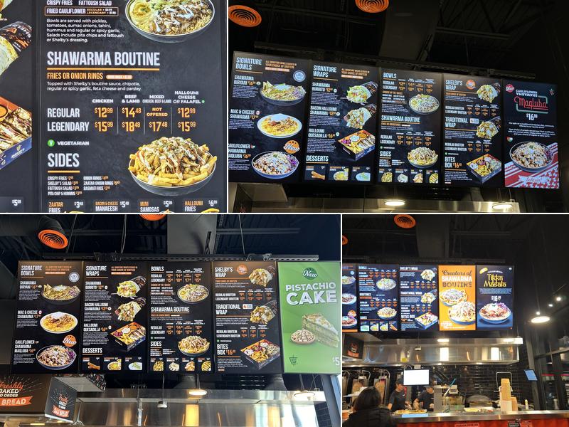 Shelby's Legendary Shawarma - Oshawa Menu