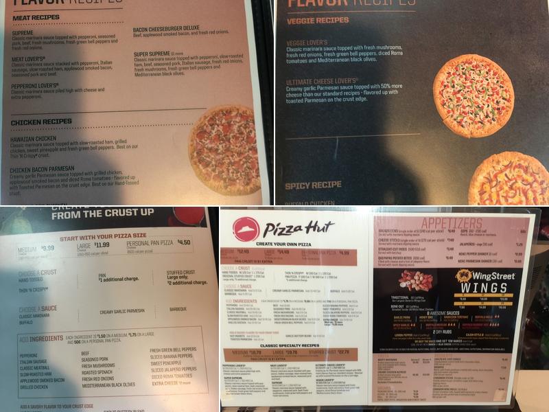 Pizza Hut Menu