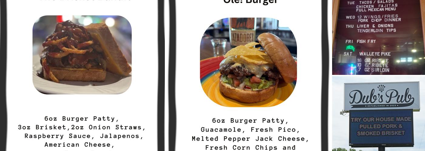 Dub's Pub And Catering Menu