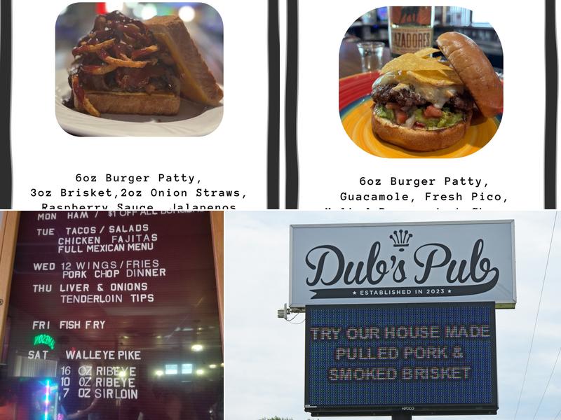 Dub's Pub And Catering Menu