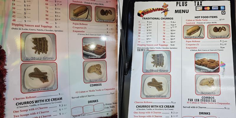 Churros Tampa (Churroman) Menu