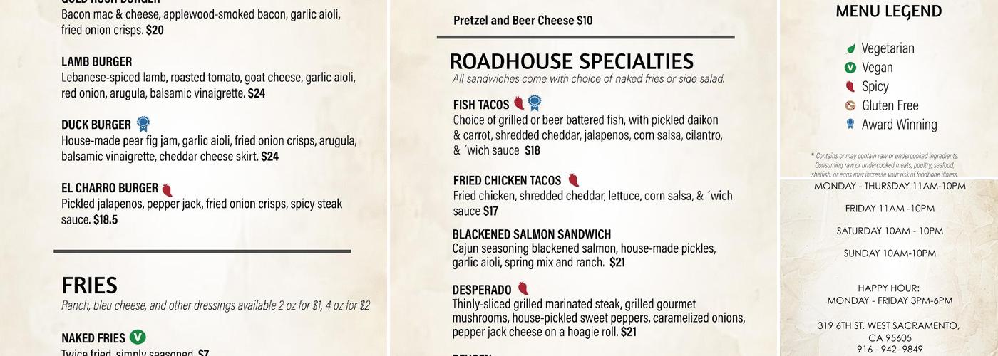 319 Broderick Menu