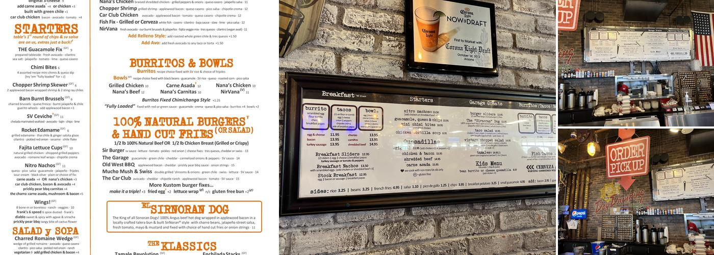 Sir Vezas Menu