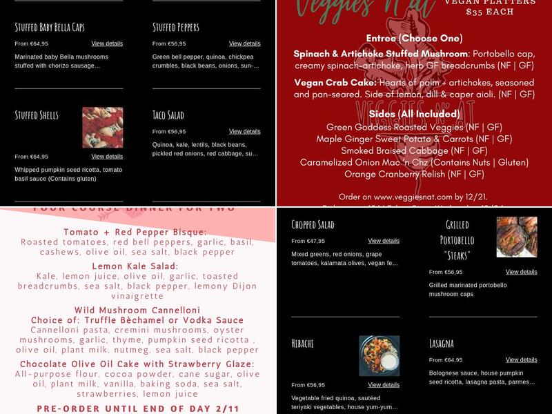 Veggies N'at Menu