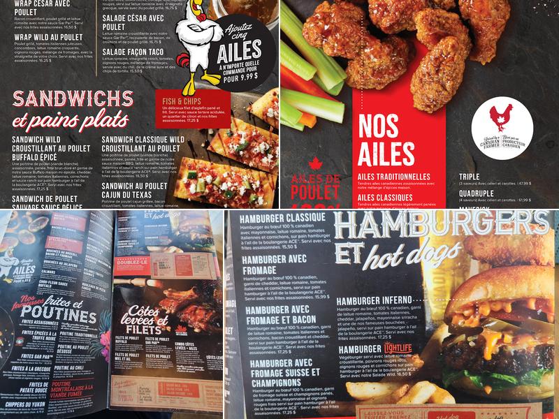 Wild Wing Brasserie Sportive Salaberry-De-Valleyfield Menu