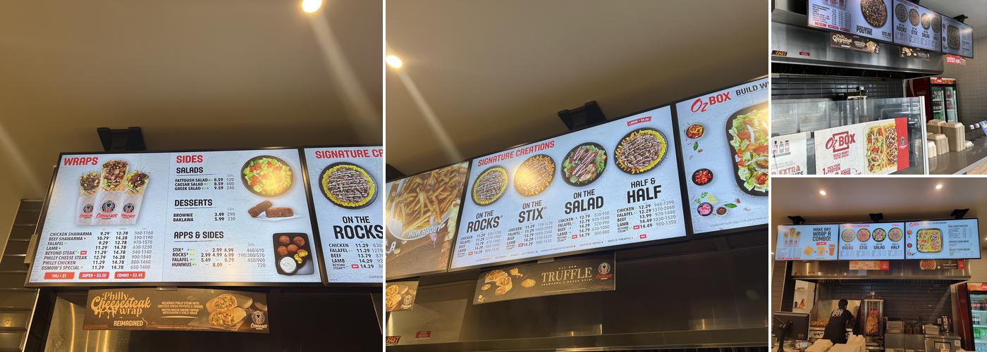 Osmow's Shawarma Menu