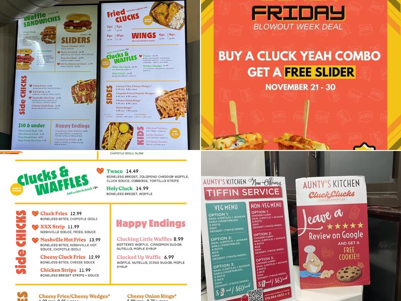 Cluck Clucks - Waterloo Menu