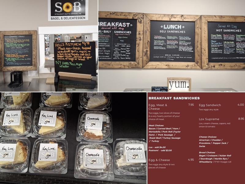 sob bagel Menu