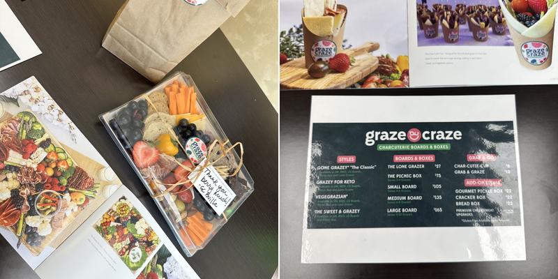 Graze Craze Charcuterie Boards & Boxes Menu