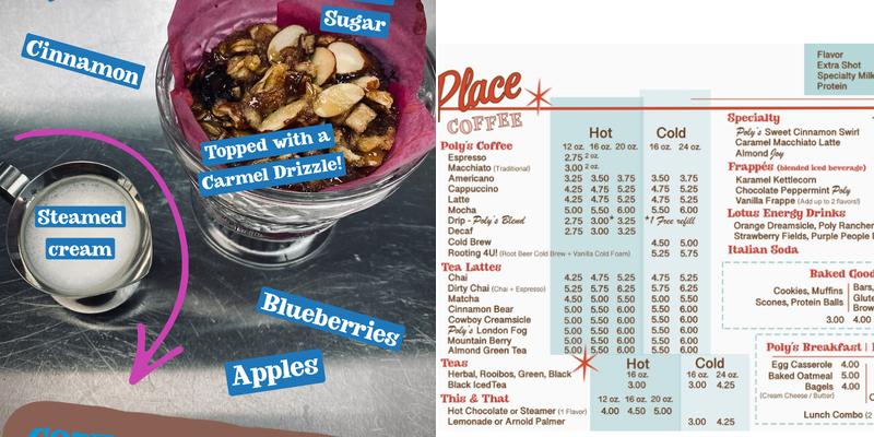 Poly’s Place Coffee Menu