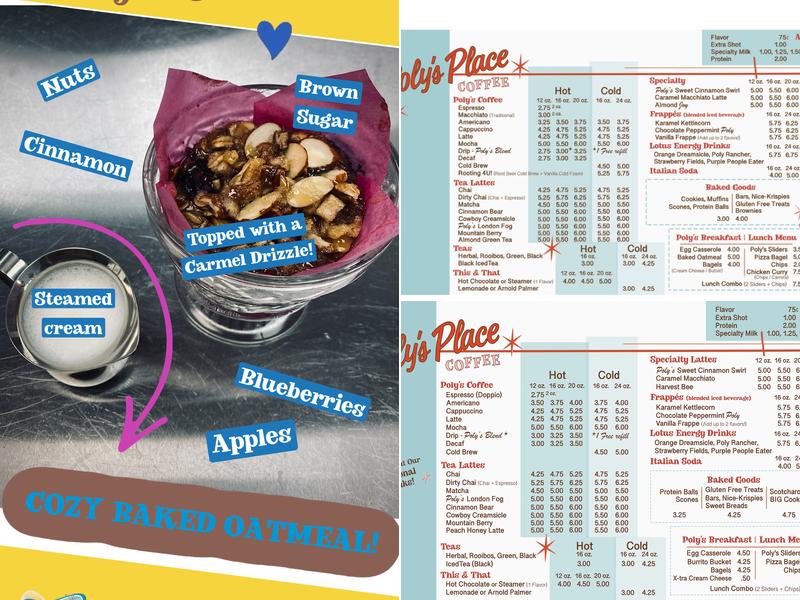 Poly’s Place Coffee Menu