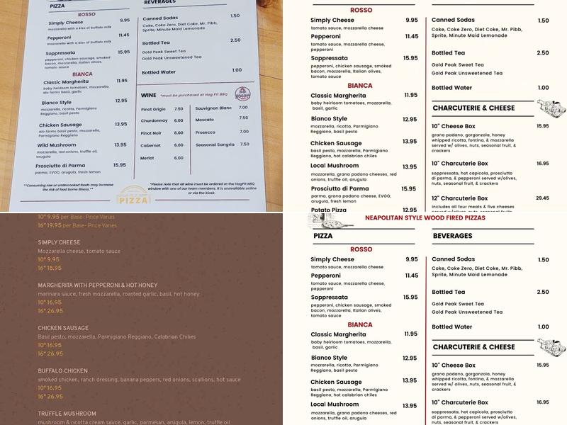 M.S. Pizza Co. Menu
