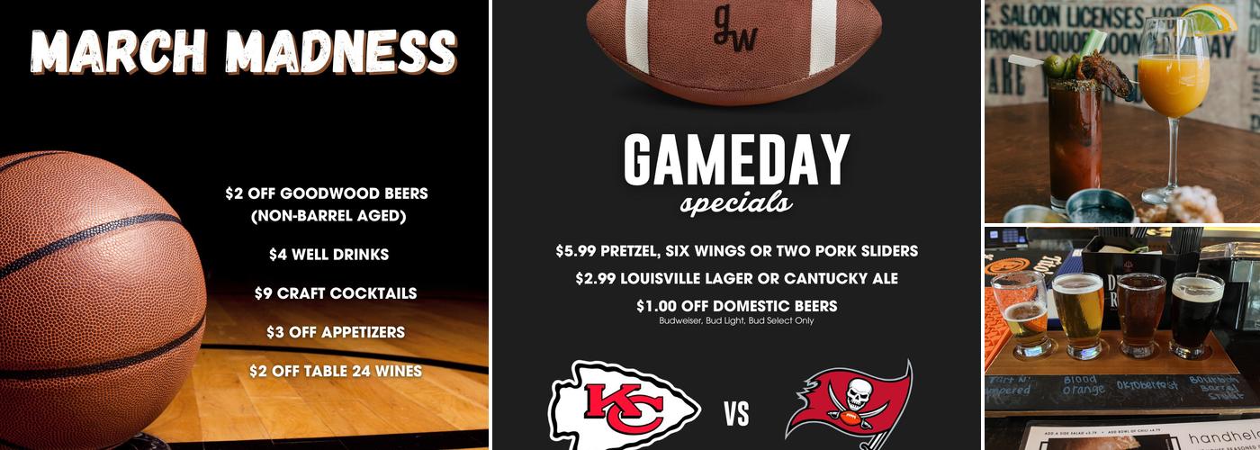 Goodwood Brewing & Spirits Menu