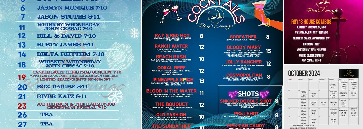 Ray's Lounge Menu