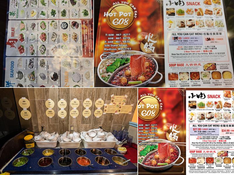 Hot Pot 608 Menu