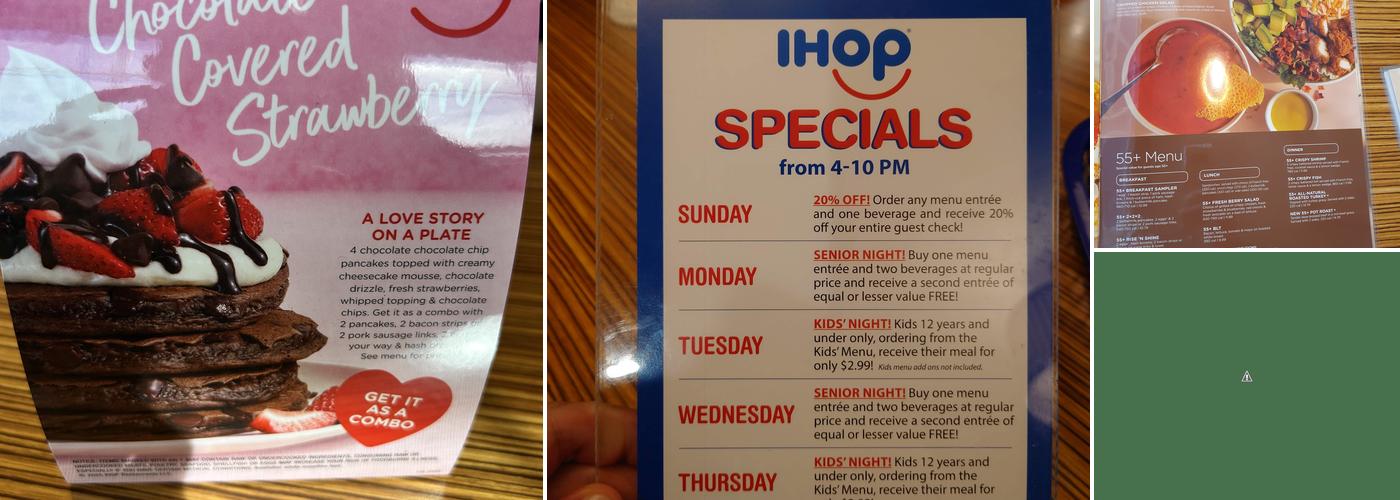 IHOP Menu