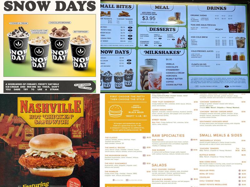 Plant Power Fast Food Menu