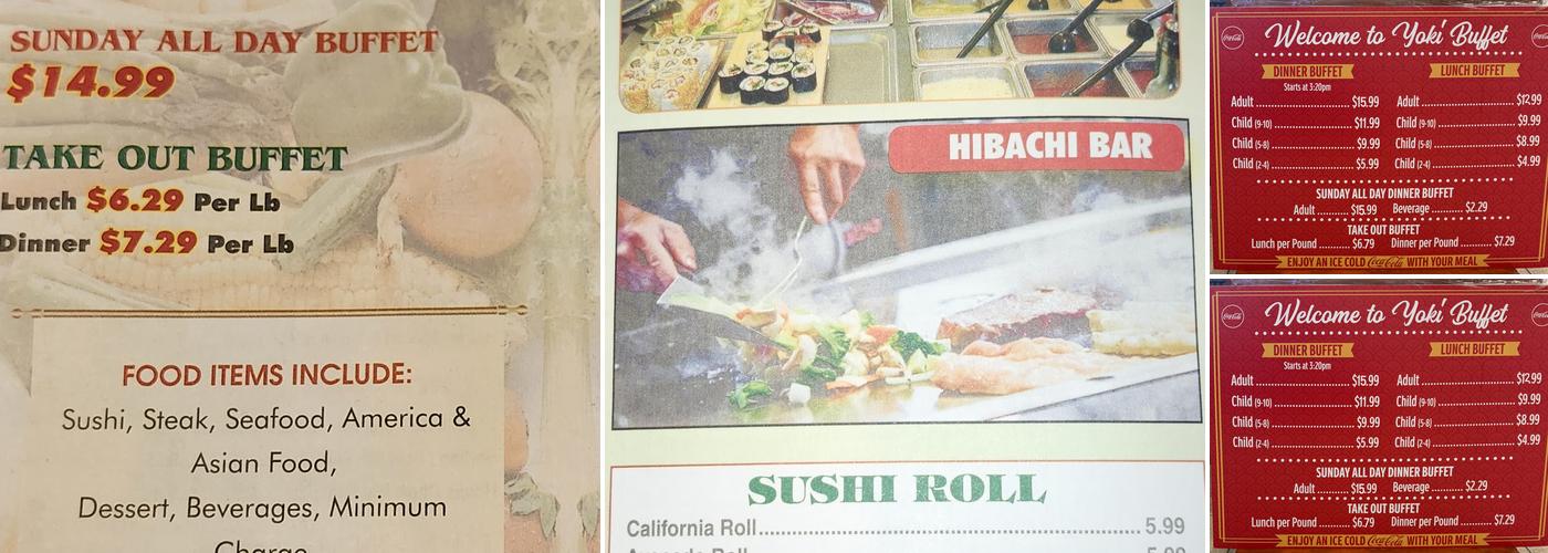 Yoki Buffet Menu