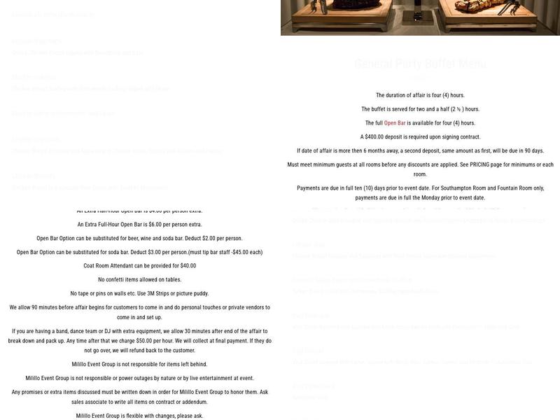 P & P Caterers of Townsend Rd Menu