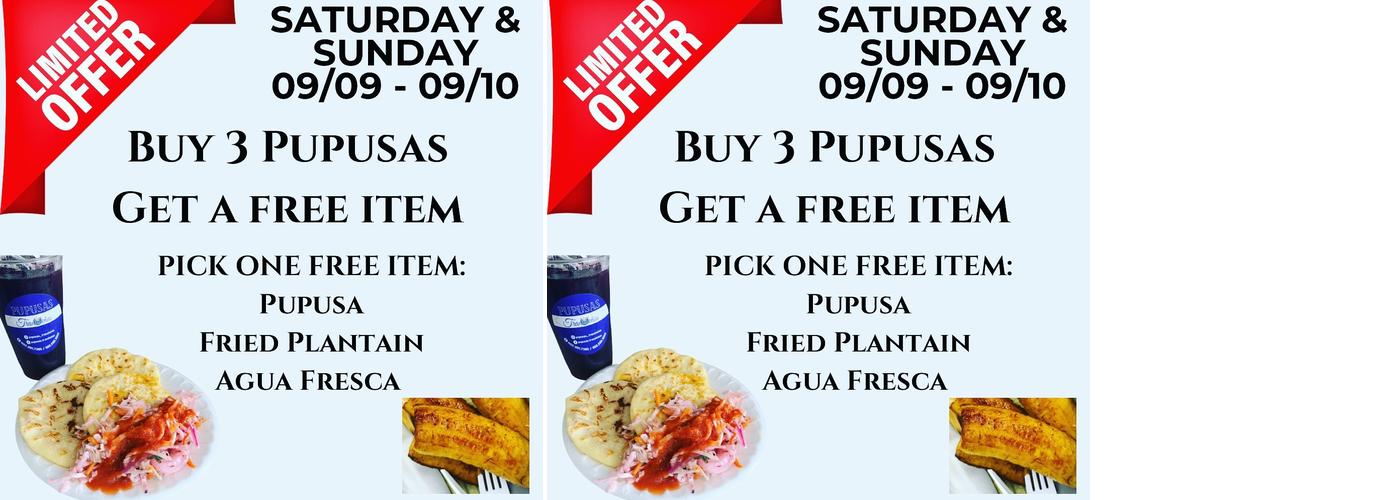 Pupusas Transiteñas Menu