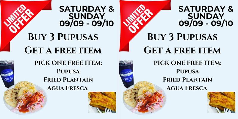 Pupusas Transiteñas Menu