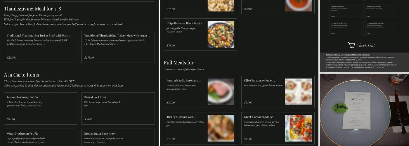 Magnificent Meals Menu