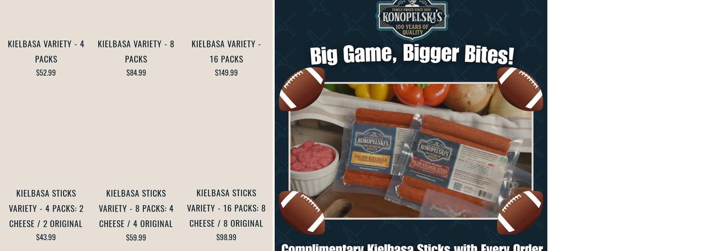Konopelski Meats Menu