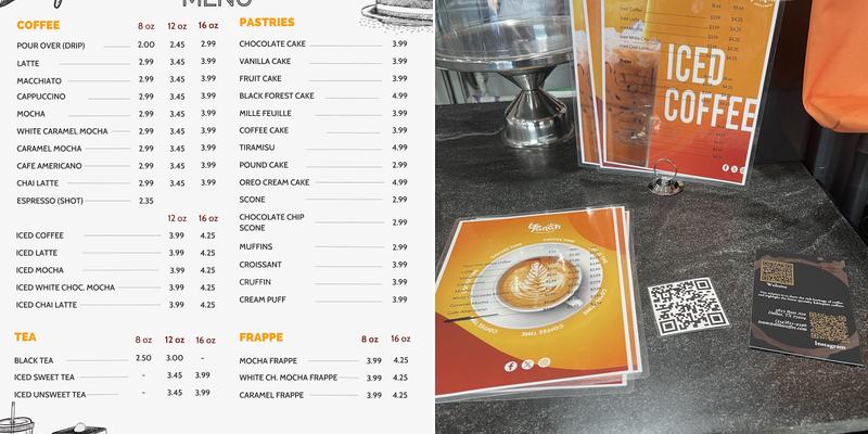Fanah Cafe & Pastry Menu