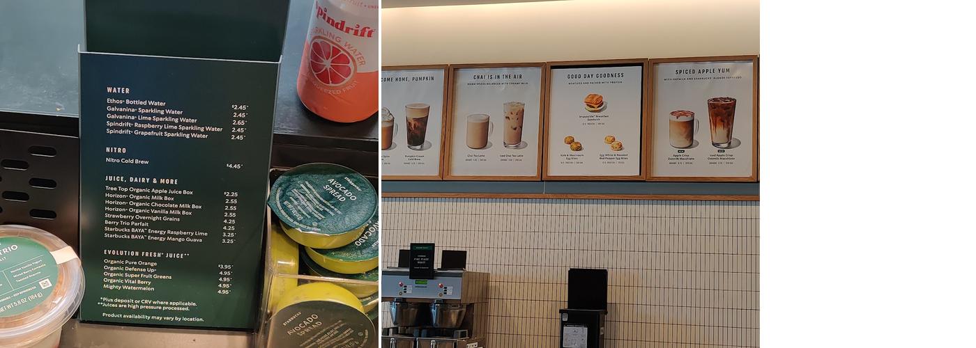 Starbucks Menu