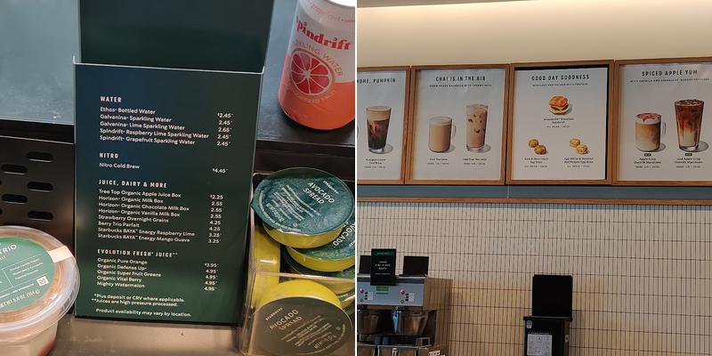 Starbucks Coffee Company Menu