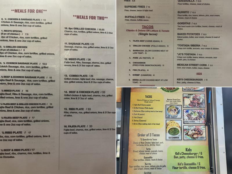 TAQUERIA DOÑA CECI Menu