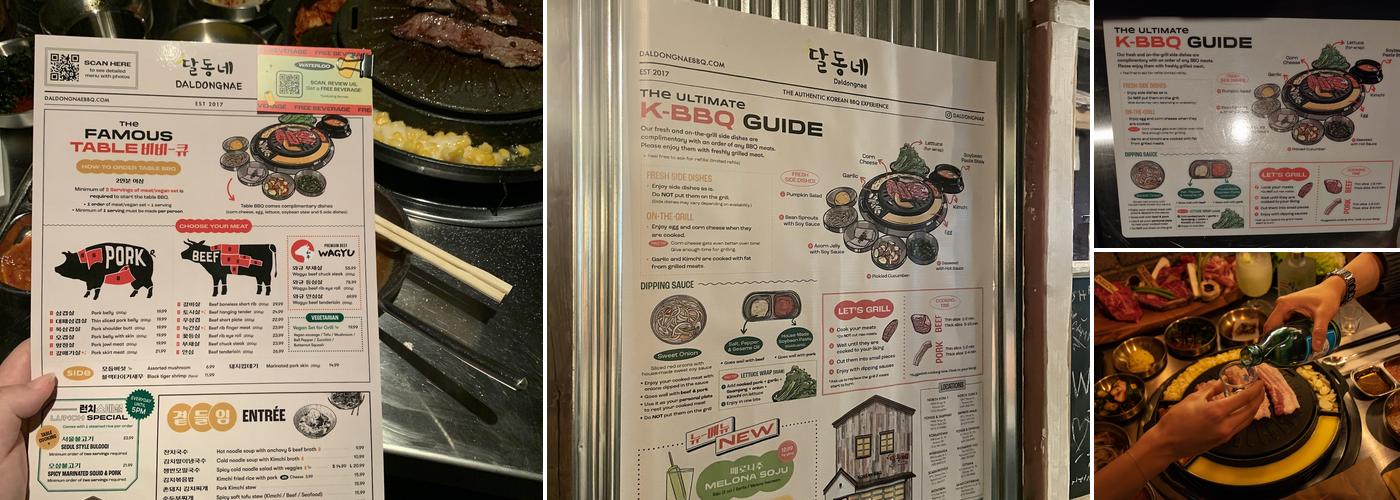 Daldongnae Korean BBQ - Waterloo Menu