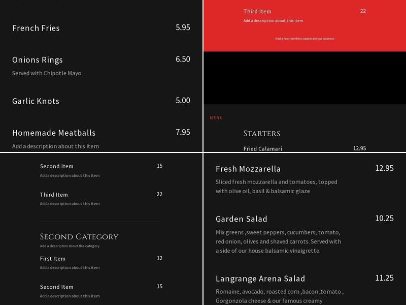 IL FORNO PIZZERIA LAGRANGE Menu