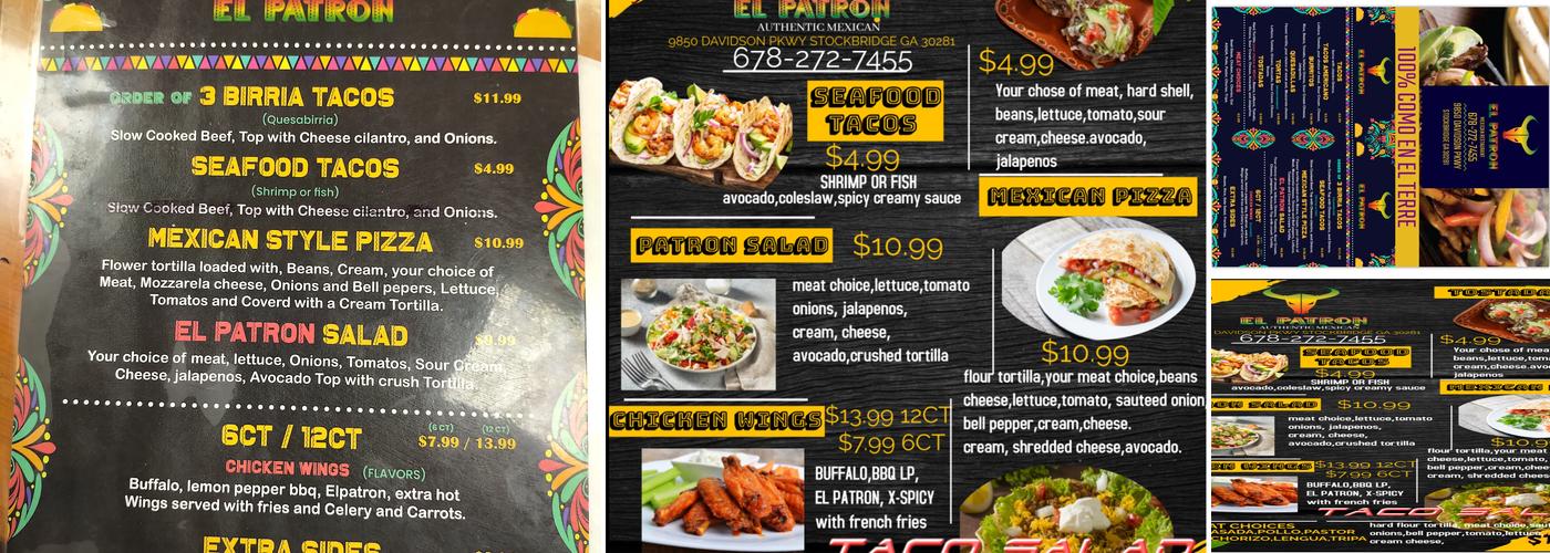 El Patron Menu