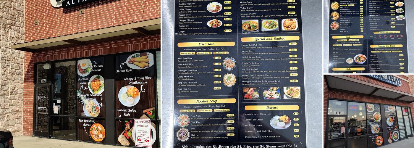 Black Thai Authentic Cuisine Menu