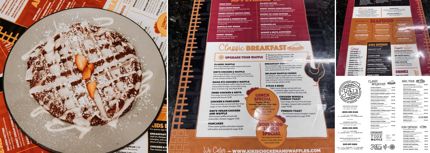 Kiki's Chicken and Waffles Menu