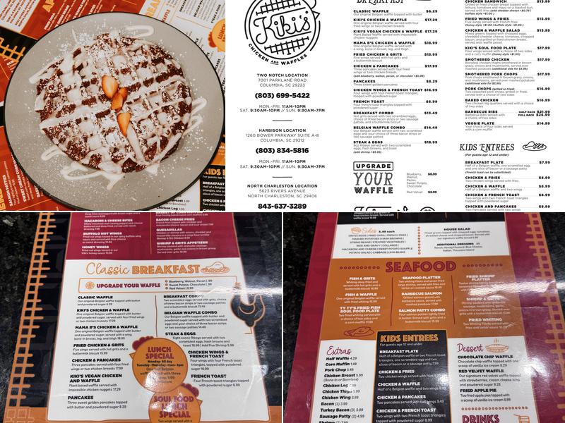 Kiki's Chicken and Waffles Menu