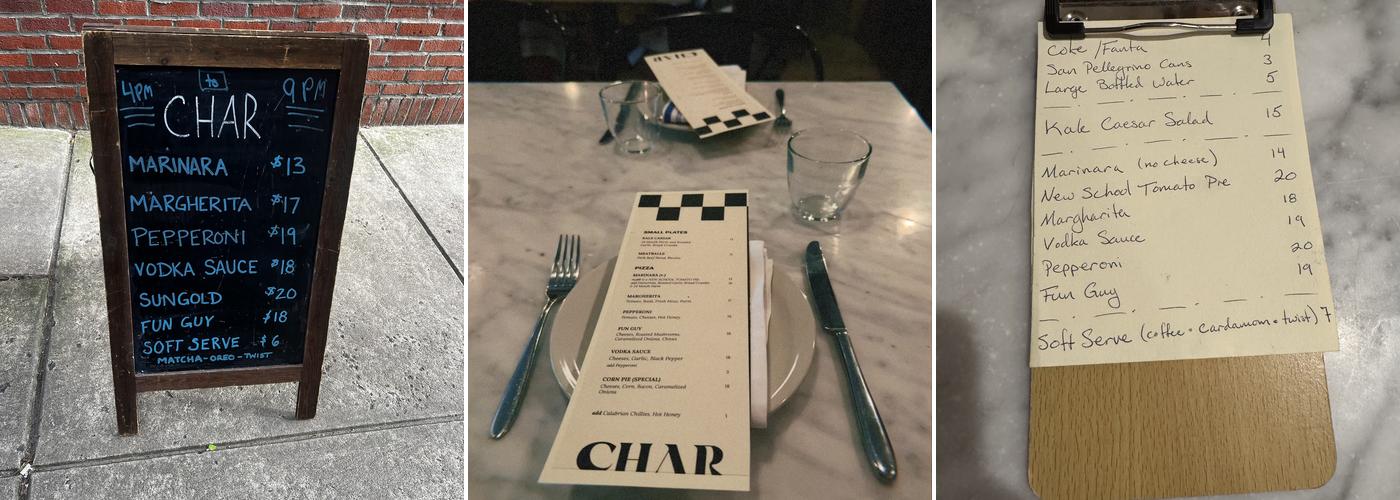 CHAR Menu