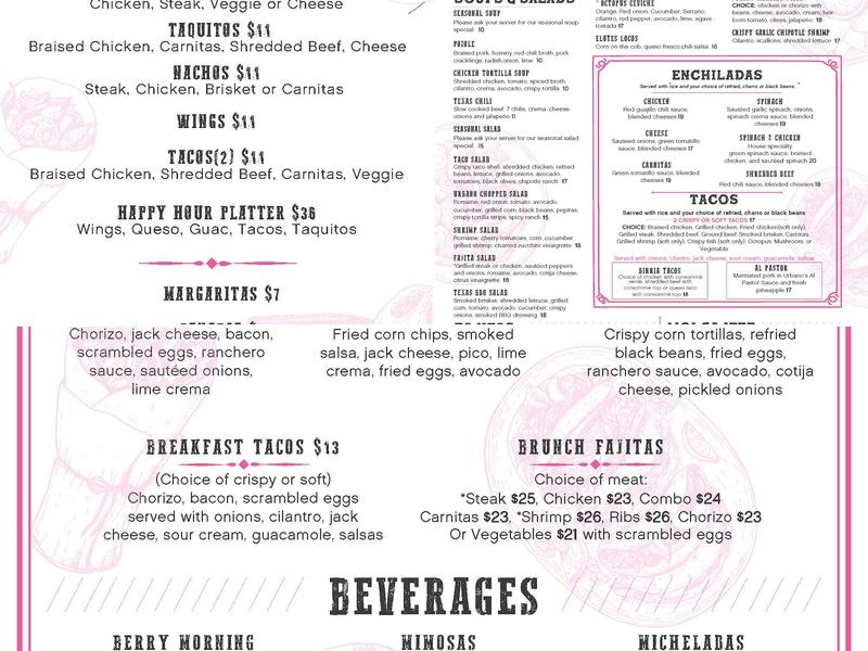 Urbano - Annapolis Menu