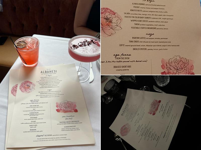 Albanesi Restaurant and Bar Menu