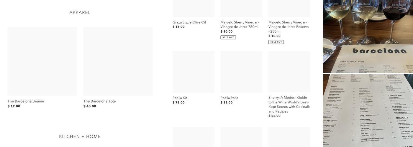 Barcelona Wine Bar Menu