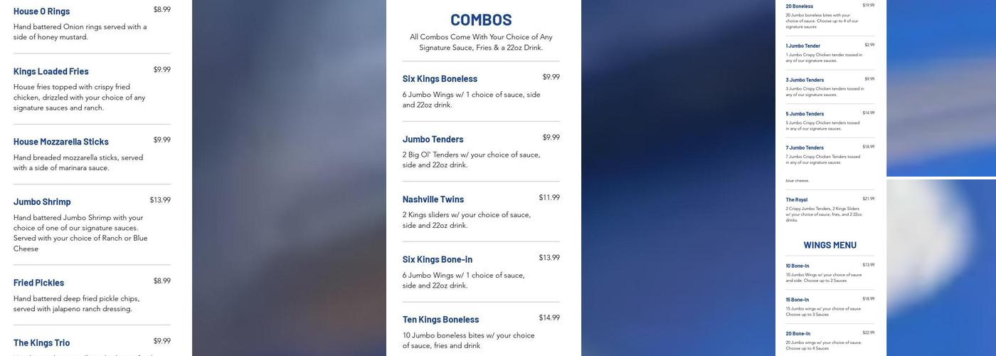 Wing Kings Menu