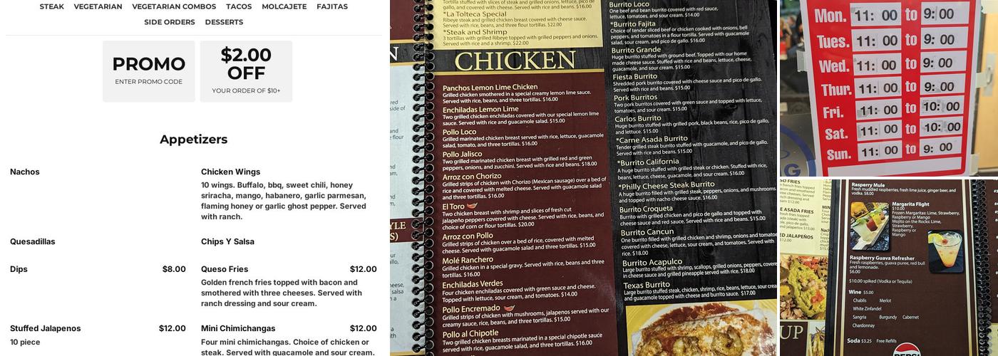 La Cantina Menu