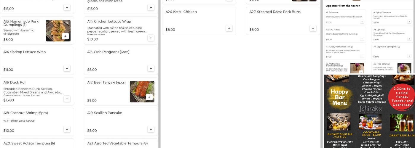Ichiraku Ramen & Fusion (North Smithfield) Menu
