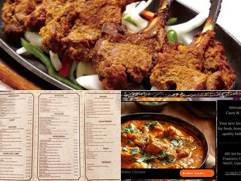 CURRY & KABAB Menu