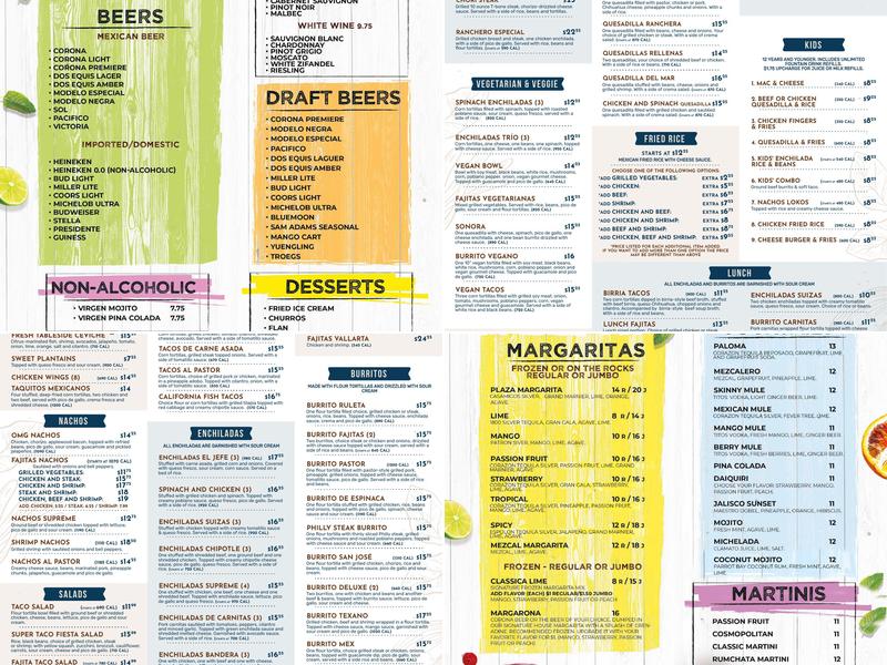 Plaza Azteca Mexican Restaurant · Harrisburg Menu